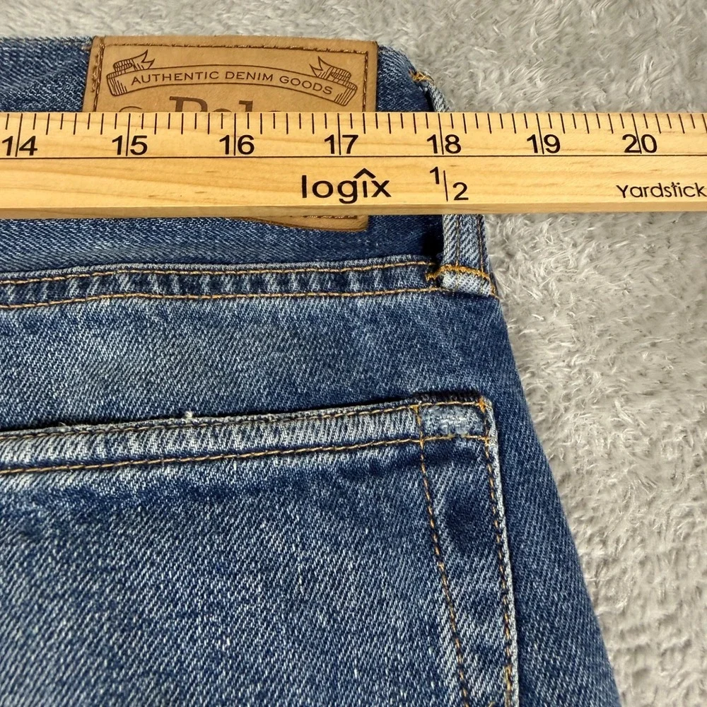 Polo Ralph Lauren Varick Slim Straight Jeans Mens 34x30 Blue Medium Wash Button